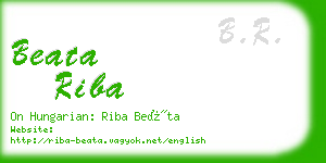 beata riba business card